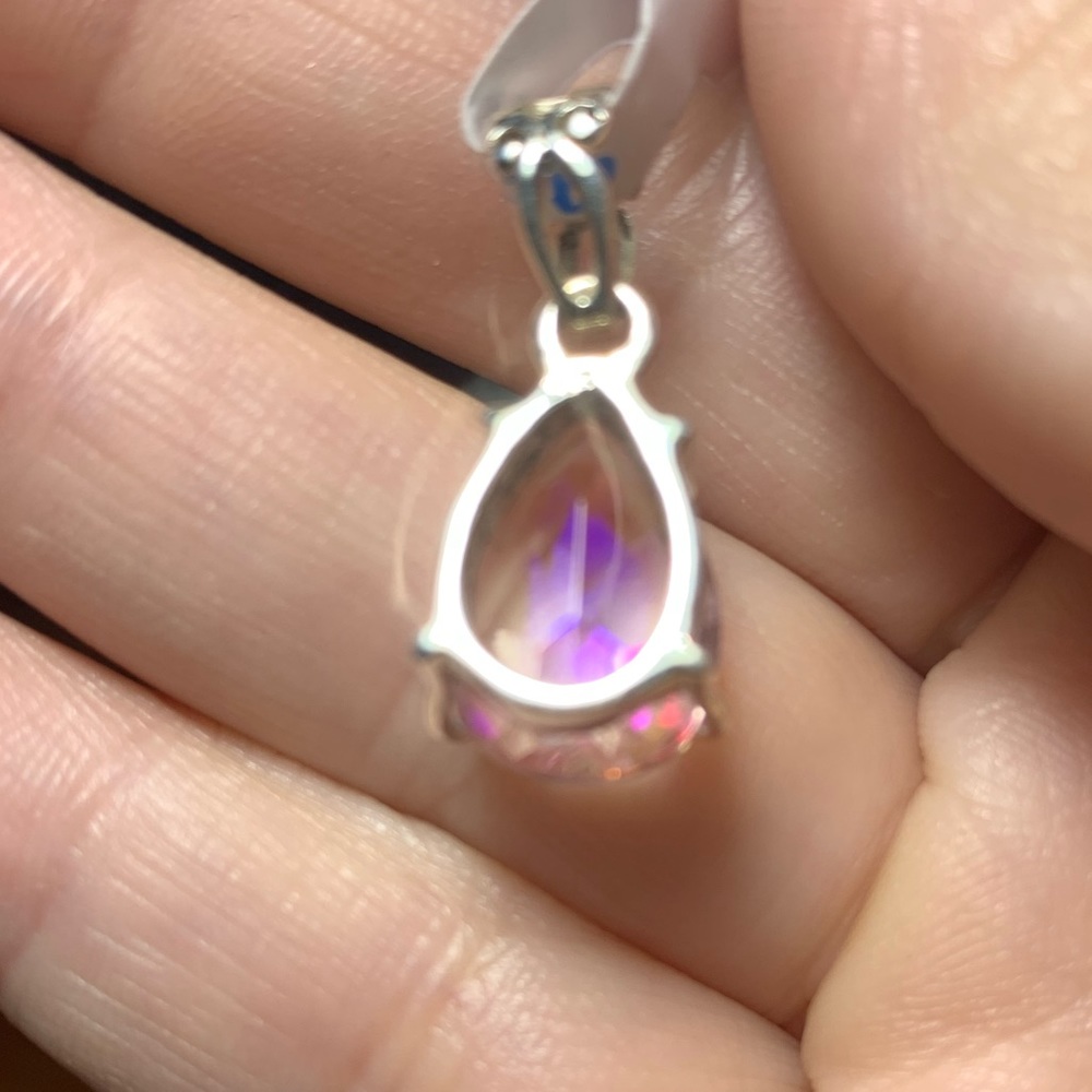 Solid Sterling Multifaceted Moon Glow Mystic Topaz - image 6